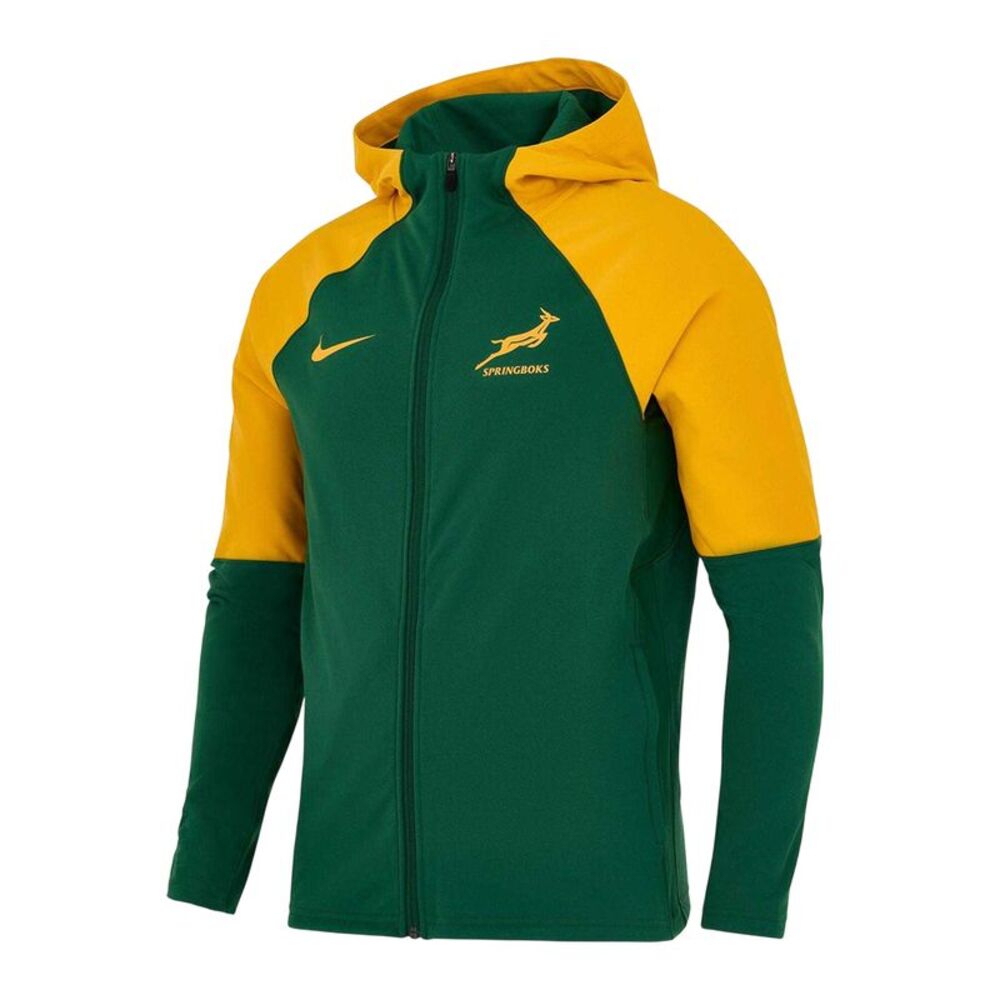 Nike Mens Springboks 26 Colour Block Athletic Full Zip Hoodie / Green